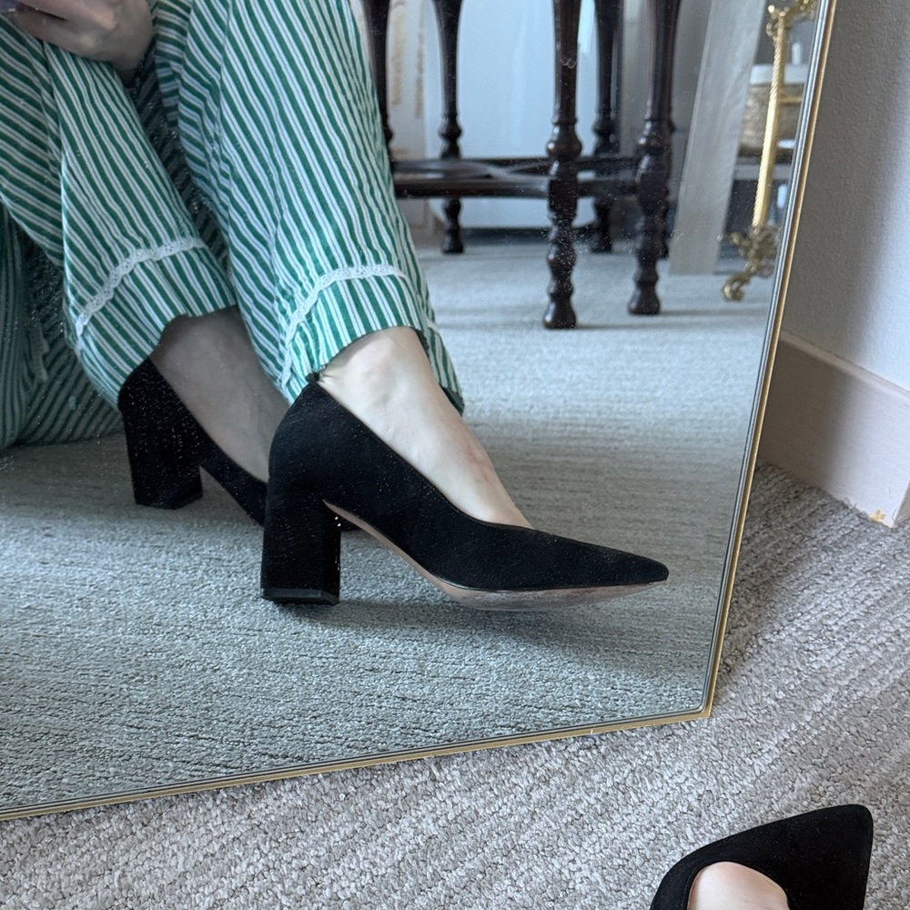 Marc Fisher Black Suede Heels